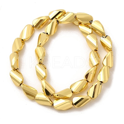Electroplate Glass Beads Strands EGLA-F166-05B-G-1