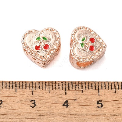 Rack Plating Alloy Enamel European Beads PALLOY-S189-51RG-1