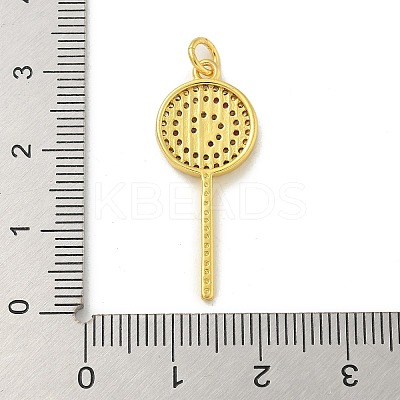 Brass Micro Pave Cubic Zirconia Pendants KK-U044-06G-1