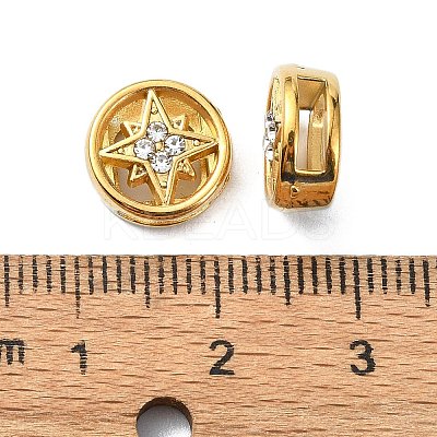 Ion Plating(IP)  304 Stainless Steel Slide Charms STAS-C089-06K-G-1