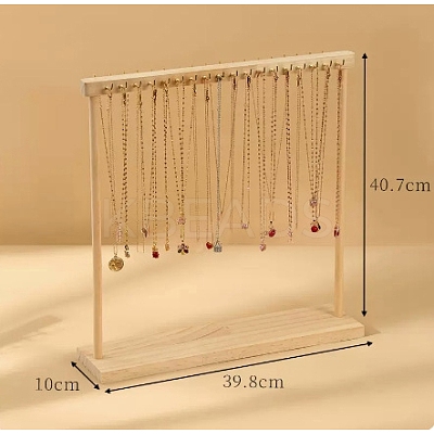 Wooden Necklace Display Stands PW-WG23656-04-1