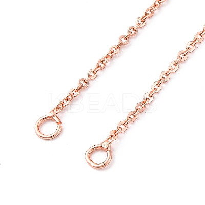 1.5MM Brass Cable Chain Necklace Making NJEW-D302-75RG-1