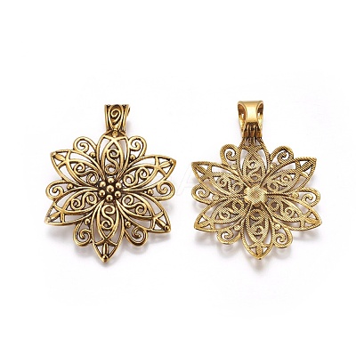 Tibetan Style Alloy Focal Pendants GLF9727Y-1