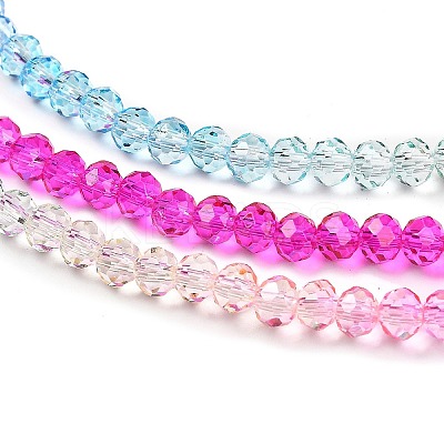 Transparent Painted Glass Beads Strands LS-DGLA-A034-T4mm-A14-1