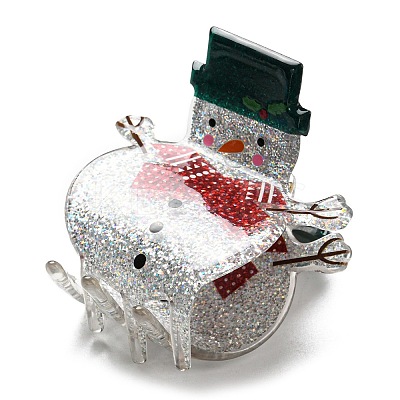 Christmas Theme Glitter Acrylic Claw Hair Clips LS-PHAR-R179-01-1