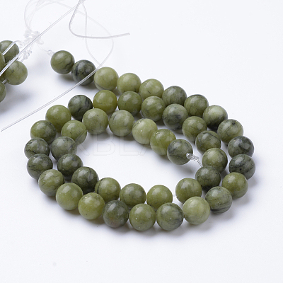 Natural Chinese Southern Jade Beads Strands LS-G-T055-8mm-15-1