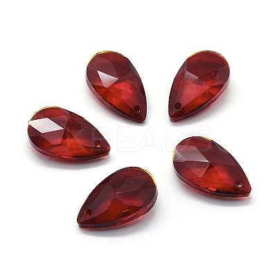 Faceted Glass Pendants X-GLAA-F069-S-A03-1