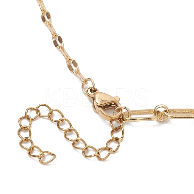 Brass with Stainless Steel Pendants Necklaces NJEW-JN04873-1