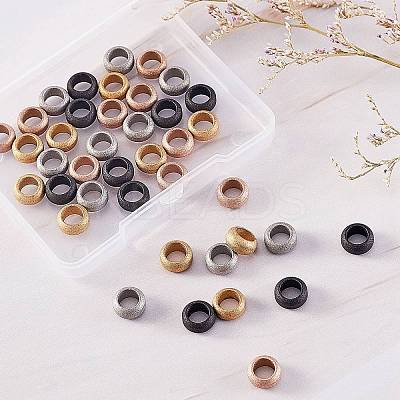 40Pcs 4 Colors 304 Stainless Steel Big Hole Beads STAS-SZ0001-86-1