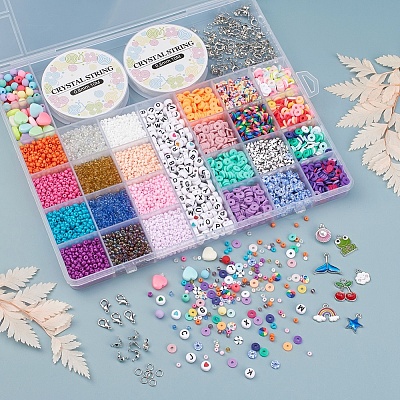 DIY Seed & Heishi Beads Jewelry Set Making Kit DIY-YW0005-20-1