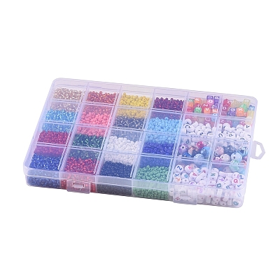 DIY Letter Bracelet Keychain Making Kit DIY-YW0006-01-1