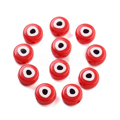 Opaque Printed Acrylic Beads OACR-G038-04A-1