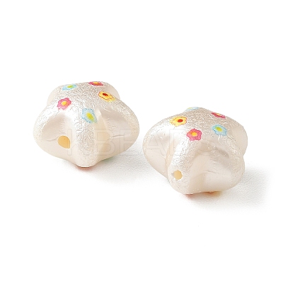 Printed Opaque Acrylic Beads OACR-B054-01E-1