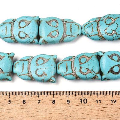 Synthetic Turquoise Beads Strands UNKW-T001-16-1