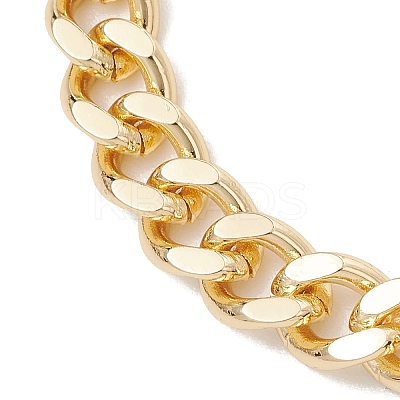 Brass Cuban Link Chain Bracelets BJEW-JB13349-1