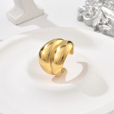 304 Stainless Steel Open Cuff Rings RJEW-R014-02G-01-1