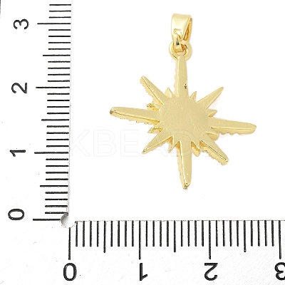 Brass Micro Pave Clear Cubic Zirconia Pendants KK-S507-01G-1
