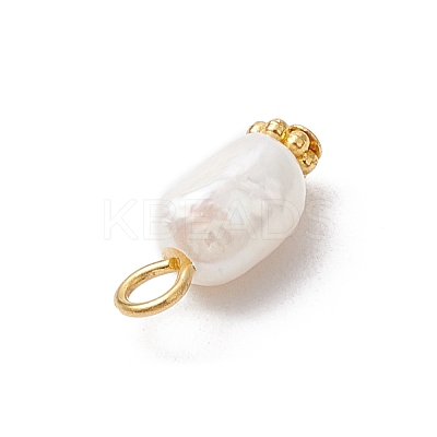 Natural Cultured Freshwater Pearl Rice Pendants PALLOY-JF03922-02-1