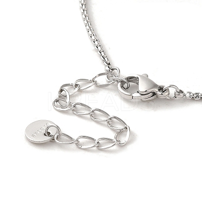 Non-Tarnish Vacuum Plating 304 Stainless Steel Box Chain Necklaces NJEW-C045-04P-1