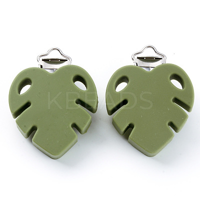 Food Grade Eco-Friendly Silicone Baby Pacifier Clips SIL-S003-03C-1