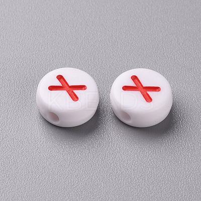 Opaque White Acrylic Beads SACR-T338-12E-1