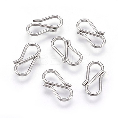 Tarnish Resistant 304 Stainless Steel S-Hook Clasps LS-STAS-O118-67P-1