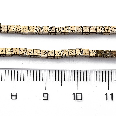 Electroplated Natural Lava Rock Beads Strands G-A256-B01-01D-1