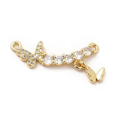 Eco-Friendly Rack Plating Brass Micro Pave Cubic Zirconia Pendants KK-F847-07G-1