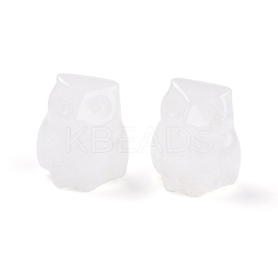 Natural Quartz Crystal Owl Display Decorations G-N345-04A-1