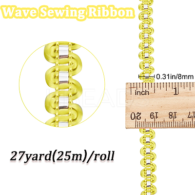 25M Metallic Yarn Lace Ribbons OCOR-GF0003-09H-1