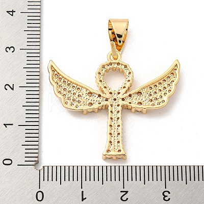 Brass Micro Pave Cubic Zirconia Pendants KK-P250-02G-1
