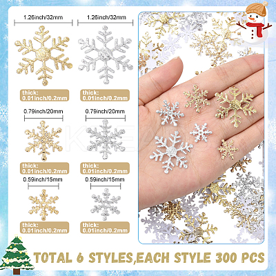 6 Bags 3 Styles 2 Colors Plastic Confetti DIY-SC0031-48A-1