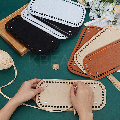 8Pcs 4 Colors Rectangle Felt Bag Bottom FIND-PH0024-17B-1