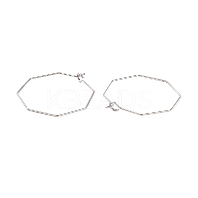 316 Stainless Steel Hoop Earrings Findings STAS-C029-03P-1