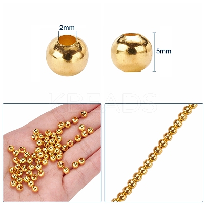Iron Round Spacer Beads X-E146Y-G-1