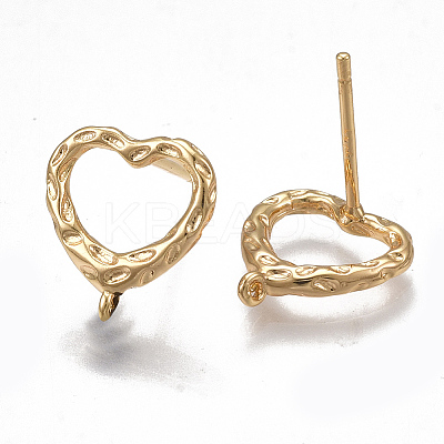 Brass Stud Earring Findings X-KK-T038-473G-1