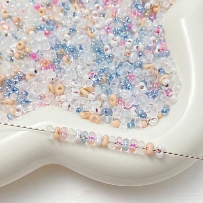 Transparent Glass Seed Beads FIND-U017-18H-1