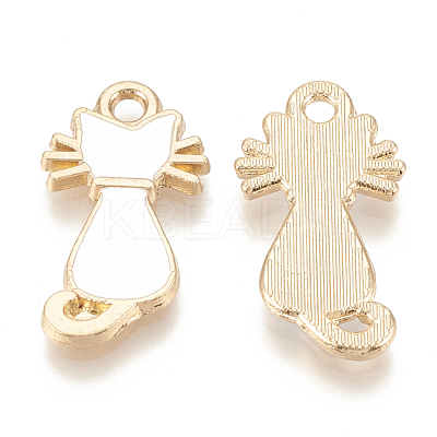 Alloy Enamel Kitten Pendants ENAM-S115-038D-1