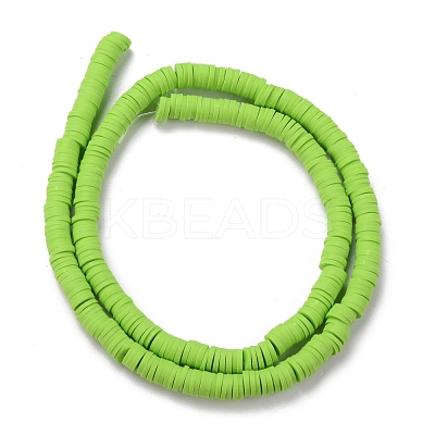Flat Round Handmade Polymer Clay Beads X-CLAY-R067-6.0mm-50-1