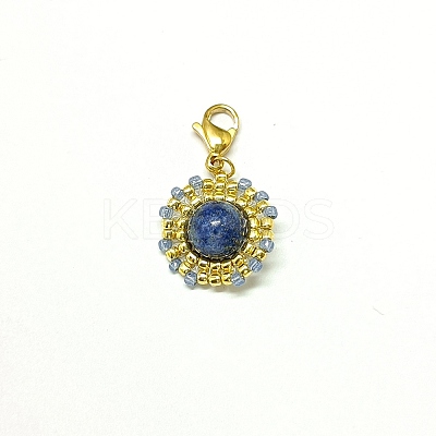 Lapis Lazuli Pendant Decoration HJEW-MZ00034-01-1