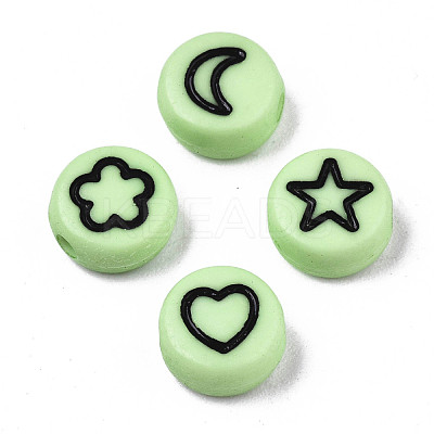 Opaque Acrylic Beads MACR-N008-33G-1