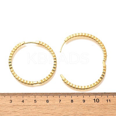 Rack Plating Brass Micro Pave Clear Cubic Zirconia Hoop Earrings for Women EJEW-C125-17B-G-1