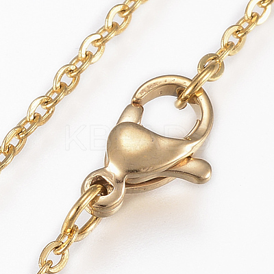 304 Stainless Steel Pendant Necklaces NJEW-G305-02G-1