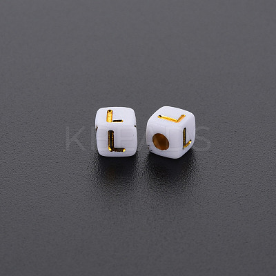 Opaque White Acrylic Beads MACR-Q242-010L-1