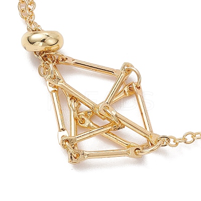 Adjustable Braided Brass Macrame Pouch Cable Chain Slider Bracelet Making BJEW-JB10285-01-1