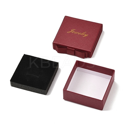 Square & Word Jewelry Cardboard Jewelry Boxes CBOX-C015-01B-01-1