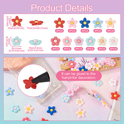 DIY Flower Cabochons Jewelry Making Finding Kit FIND-TA0002-45-1