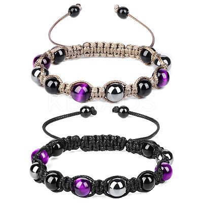 Braided Bead Bracelets PW-WG85892-06-1