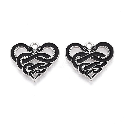 Halloween Theme Alloy and Enamel Pendants ENAM-T021-30F-01-1