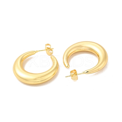 Rack Plating Brass Round Stud Earrings EJEW-F308-09G-1
